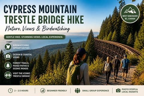Begeleide dagwandeling naar Cypress Trestle Bridge in West Vancouver