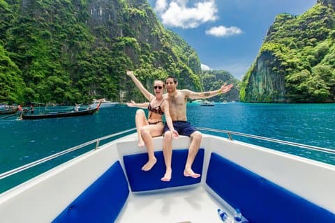 Half Day & Sunset Phi Phi Island Tour Fra Phi Phi af Speedboat
