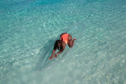 Rensa kajakdrönare och privat strandfotografering på Bahamas