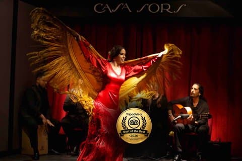 Espetáculo autêntico de flamenco em Barcelona: uma experiência intimista na Casa Sors.