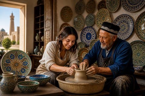 Private Bukhara-Samarkand Transfer via Gijduvan Museum of Ceramic