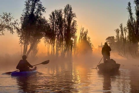 Kayak all'alba a Xochimilco: esperienza agroecologica
