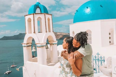 Santorini Private couple Photoshoot Tour ( Blue Domes )