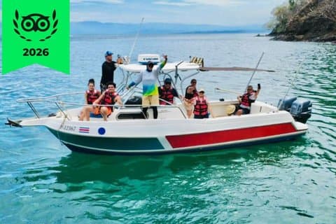 Privétour naar Tortuga Island voor 4 personen inclusief lunch en snorkelen.