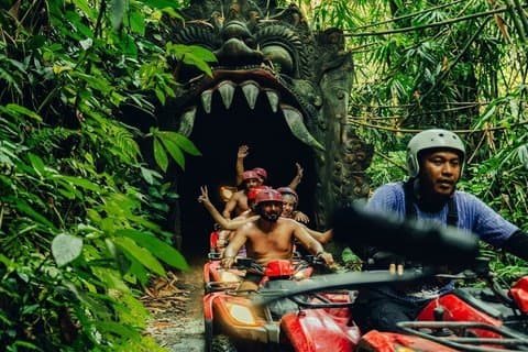 Ubud: ATV Barong Cave, Monkey Forest, Ayung Rafting Trip and Meal