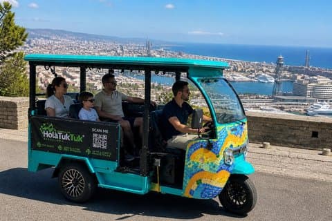 Privat elektrisk tuk tuk-tur i Barcelona med utsikt