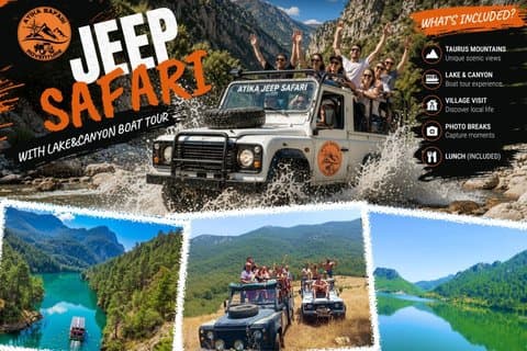 Antalya Jeep Safari and Village Tour with Boat Trip & Lunch