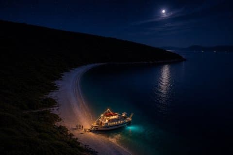 Sunset Cruise with Beach Dining and Stargazing Experience