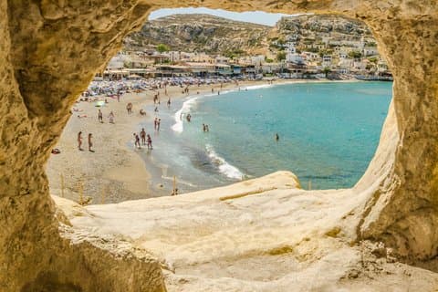 Spiaggia di Matala Hippie da Heraklion