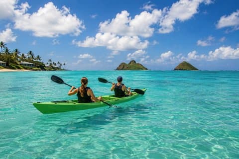 Kajak eventyr fra Lanikai Beach til Mokulua Island