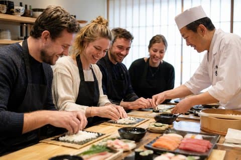 Tokyo: Private Sushi-Making & Sushi Lunch with a Master Chef