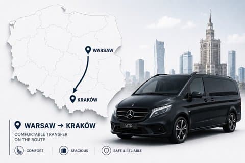 Transfert de Varsovie à Cracovie ou à l'aéroport de Cracovie Meilleur rapport qualité-prix