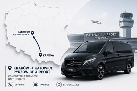 Traslado de Cracovia al aeropuerto de Katowice Mejor precio
