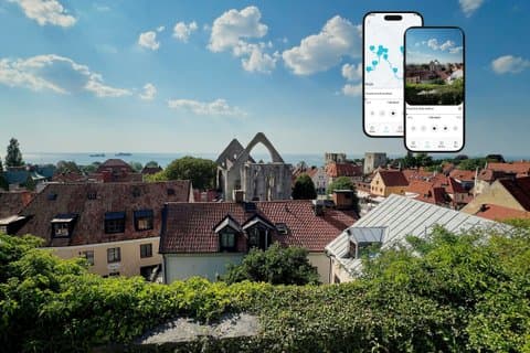 Mercadores e Mercenários Tour Autoguiado de Visby
