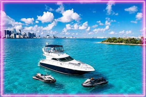 50ft Yacht + 2 Jet ski + Gratis time | Salt Miami Yacht Leje
