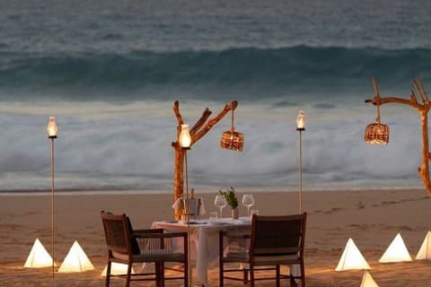 Jimbaran Beach Sunset Candlelight Dinner with Indian Set Menu