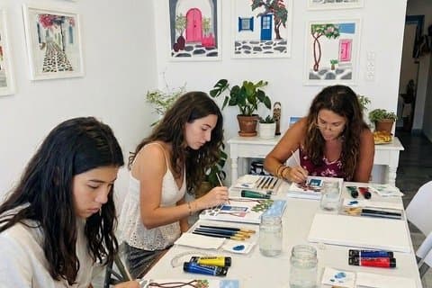 Painting on Canvas with a Local