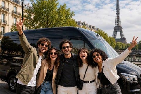 Paris liten grupp stadsrundtur med minibuss och Seine kryssning