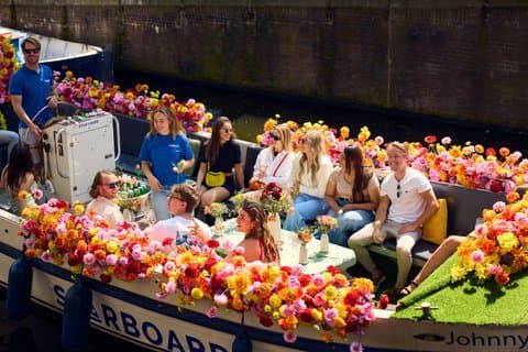Amsterdam : Stadtrundfahrt mit Luxus-Blumenboot