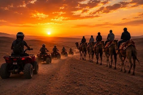 Agafay Desert Quad Bike, CamelRide & Sunset Dinner fra Marrakech