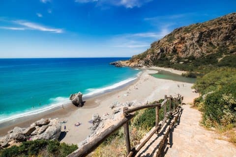 Spiaggia tropicale di Preveli da Heraklion