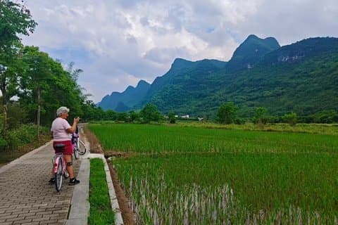 Yangshuo Gems Li River Boat Xianggong Hill and Yulong Biking