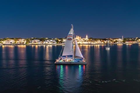 St Augustine Nights of Lights Tour with Live Music and Sunset Opt
