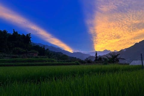 Sapa Sunset Valley Drive and Authentic Ethnic Dinner