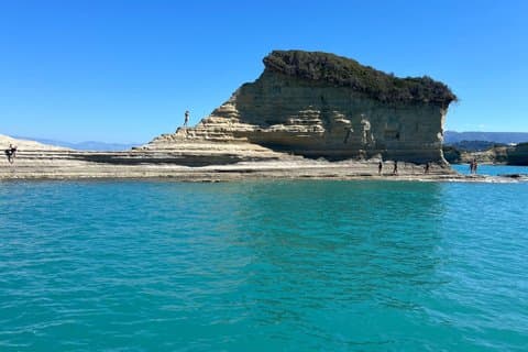 Erikousa Island e Cape Drastis Cruzeiro de barco saindo de San Stefanos