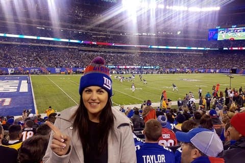 New York Giants fotbollsmatch på Metlife Stadium