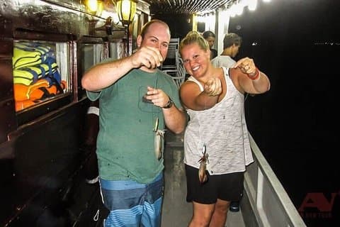 Dîner Expérience de pêche au calmar sur la baie de Nha Trang