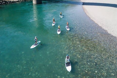 Pro Guided Small Group SUP Downriver Tour at Niyodo River