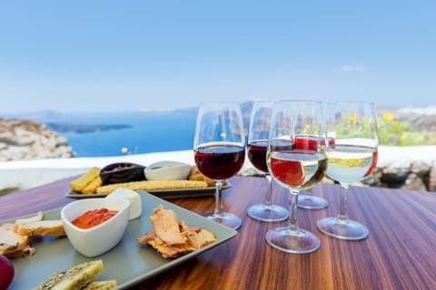 Privat Santorini vin tur med 2 til 3 vingårde og solnedgang