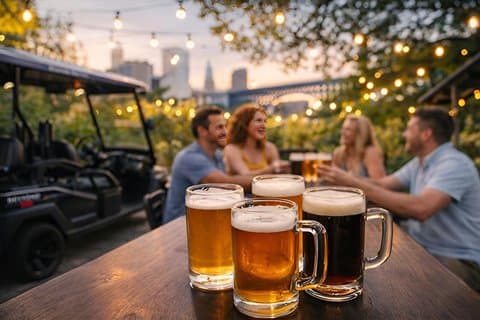 Pints on the Patio: Cleveland Brewery Patio Golf Cart Tour