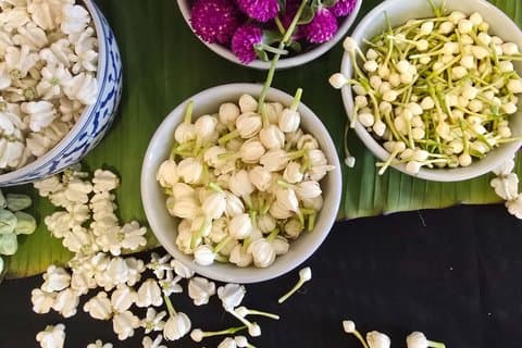 Arte floral tailandés en Phuket