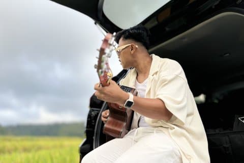 Excursion privée d'une journée à Bali avec guitare acoustique live