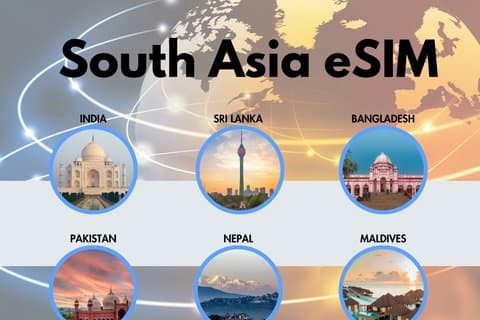 South Asia eSIM (Instant Delivery)