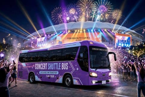 Busan Concert Shuttle med bagageforsyning til ARMY (En/runde vej)