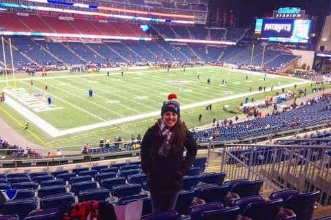 New England Patriots fotbollsmatch på Gillette Stadium