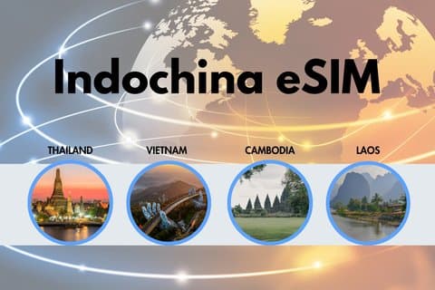 Indokina eSIM (omedelbar leverans)