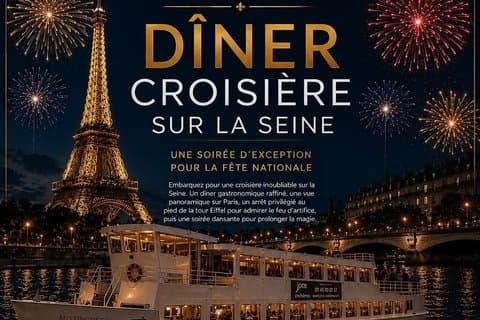 Feu d'artifice à Paris en musique live (Fête du 14 juillet)