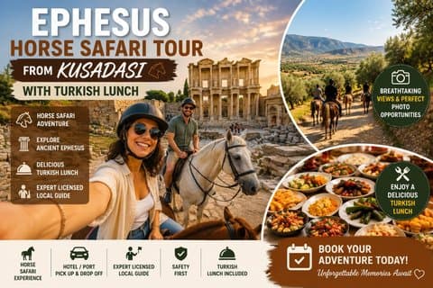 Ephesus Horse Safari Tour from Kusadasi with Turkish Lunch
