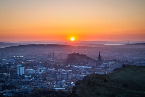 Arthur's Seat Zonsondergang Wandeling