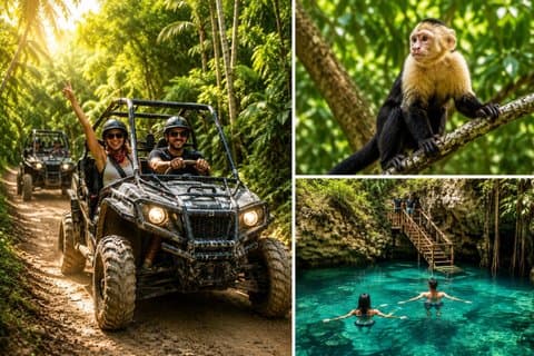 Monkey House Experience avec Buggy Tour et Cenote Visit