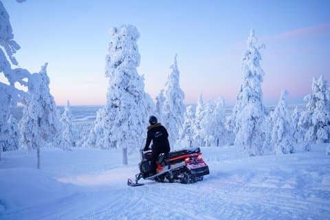 Actividad de día completo en moto de nieve en Rovaniemi
