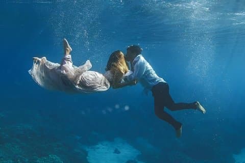 Photoshoot sous-marin en mer - de Sorrento Positano Amalfi