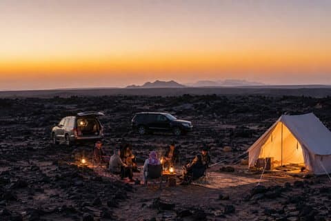 Stargazing and Camping Adventure in Madinah Volcanic Harrat