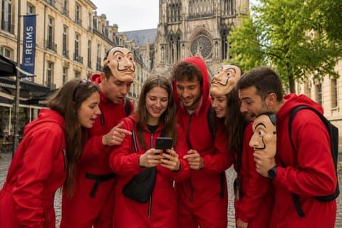 Escape Game utomhus med Team Heist-tema i Reims