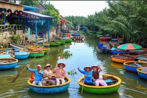 Hoi An Coconut Basket Paseo en barco y experiencia de pesca