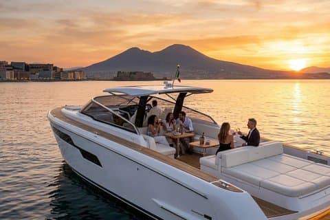 Sunset Boat Experience Enchanting in the Gulf of Naples